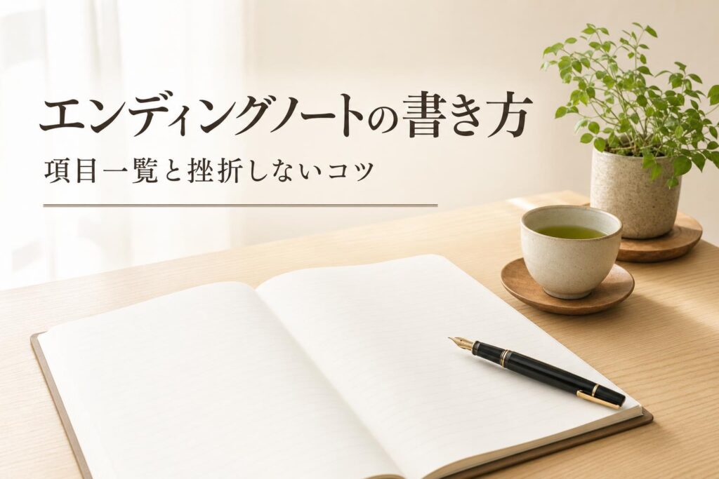 エンディングノートの書き方|項目一覧と挫折しないコツ