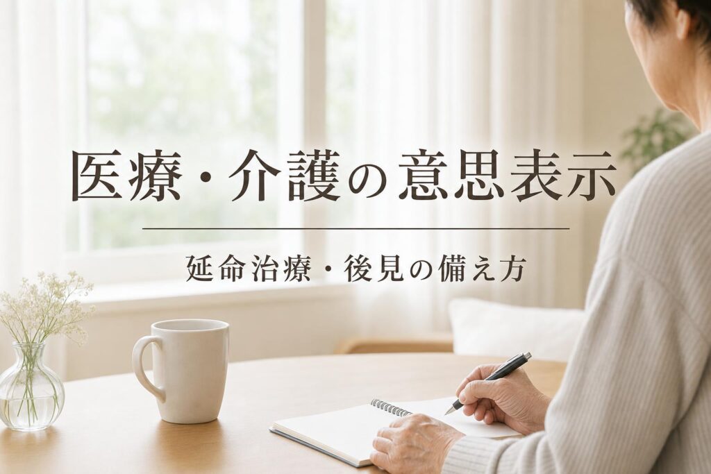終活で決める医療・介護の意思表示|延命治療・後見の備え方