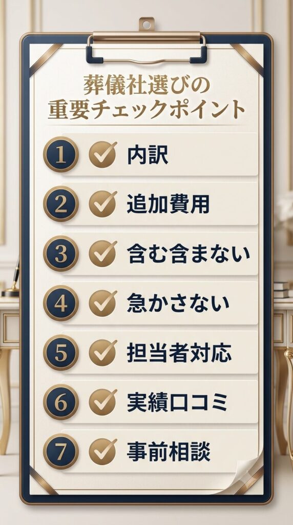 良い葬儀社と注意すべきサインの比較