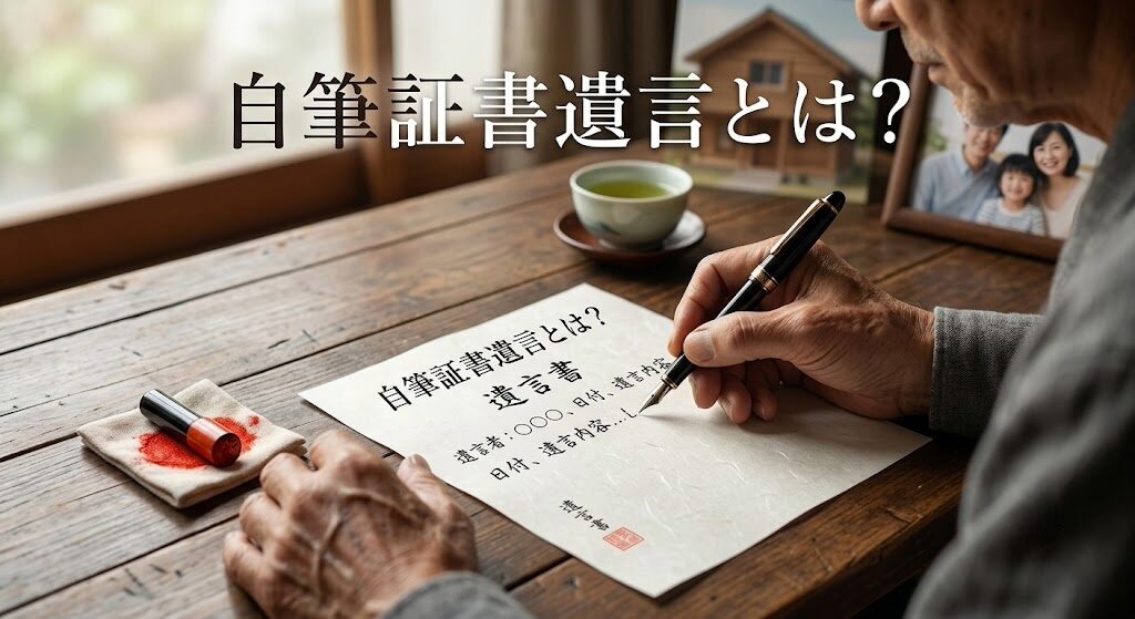 自筆証書遺言(じひつしょうしょゆいごん)