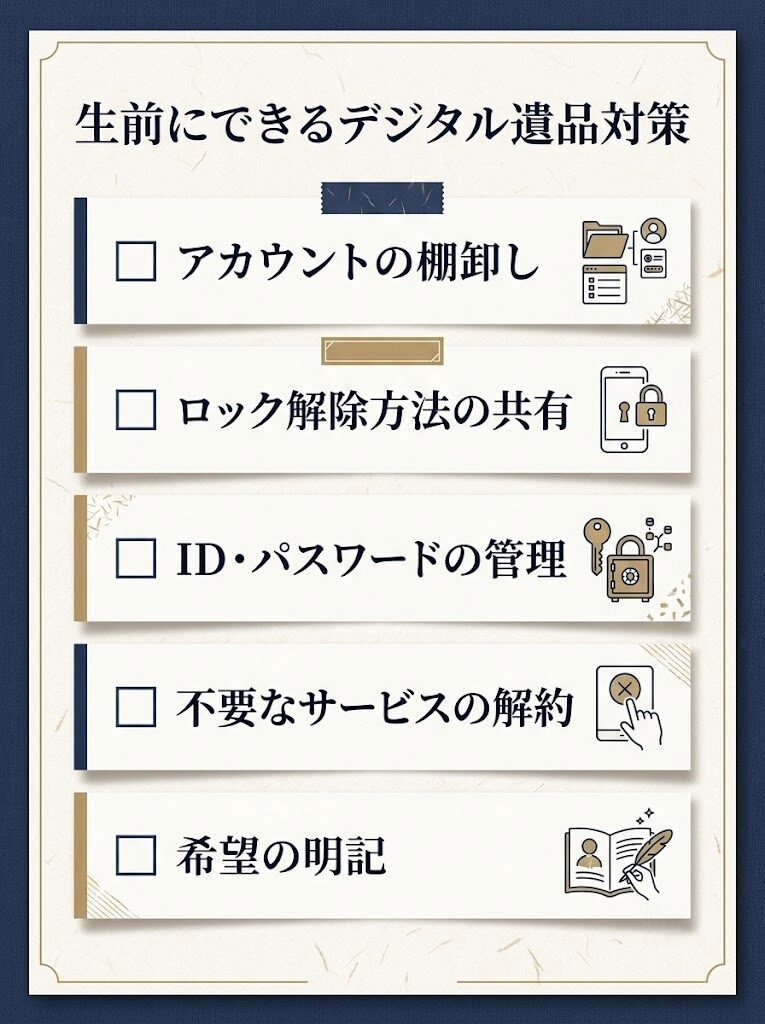 生前にできるデジタル遺品対策