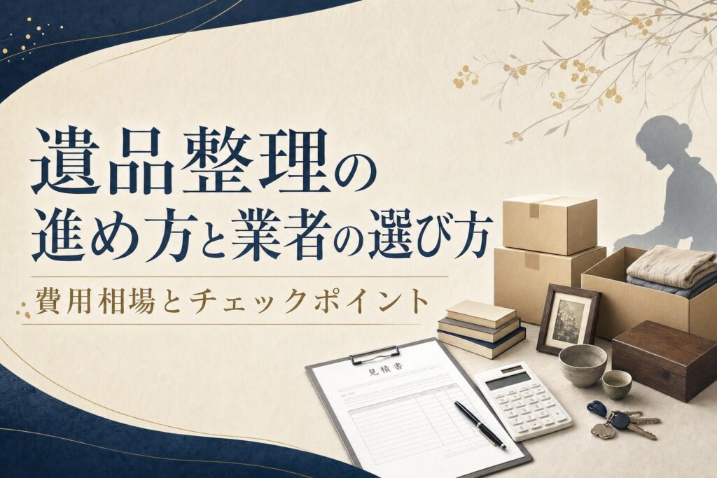 遺品整理の進め方と業者の選び方|費用相場とチェックポイント