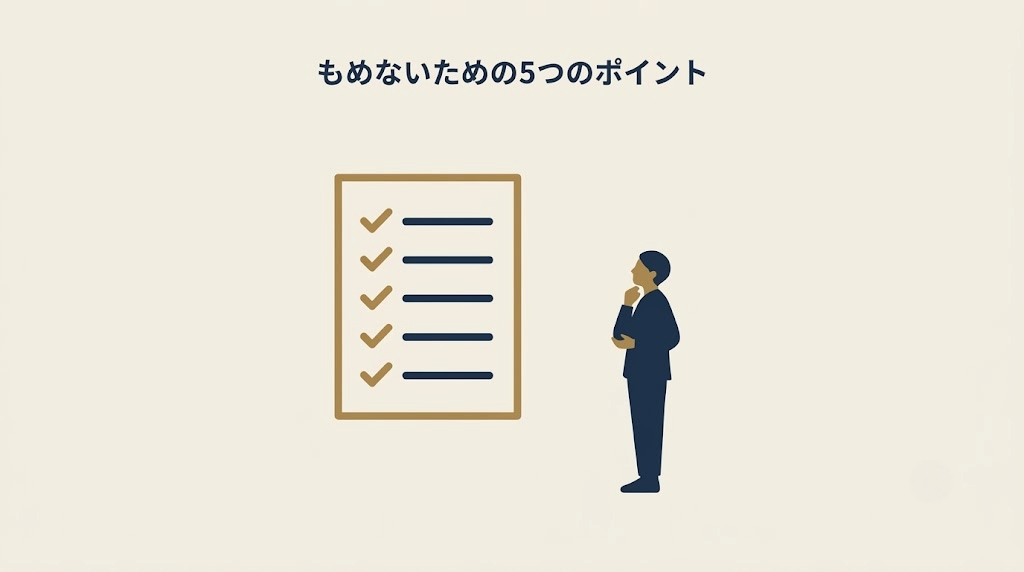 もめないための5つのポイント