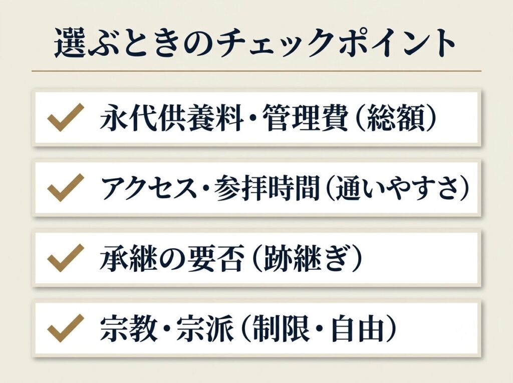 選ぶときのチェックポイント