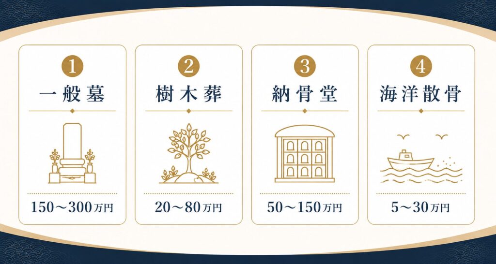 お墓・供養の主な4つの形