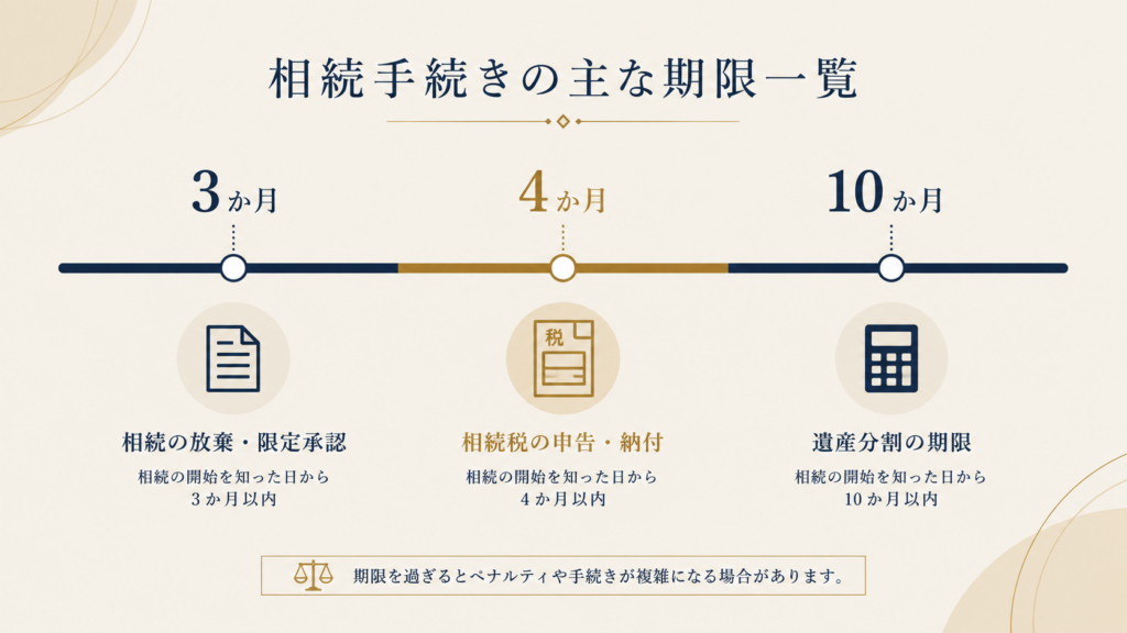 相続手続きには「期限」がある