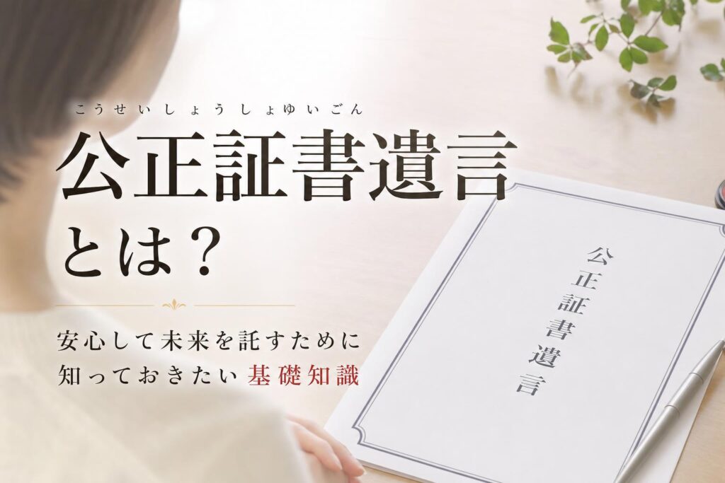 公正証書遺言(こうせいしょうしょゆいごん)