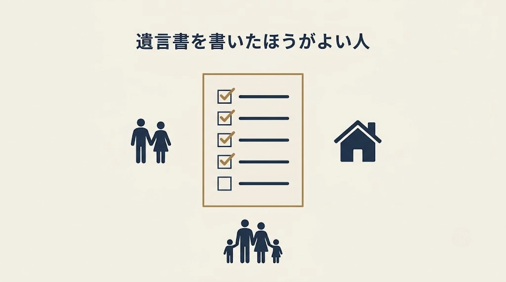 遺言書を書いたほうがよい人